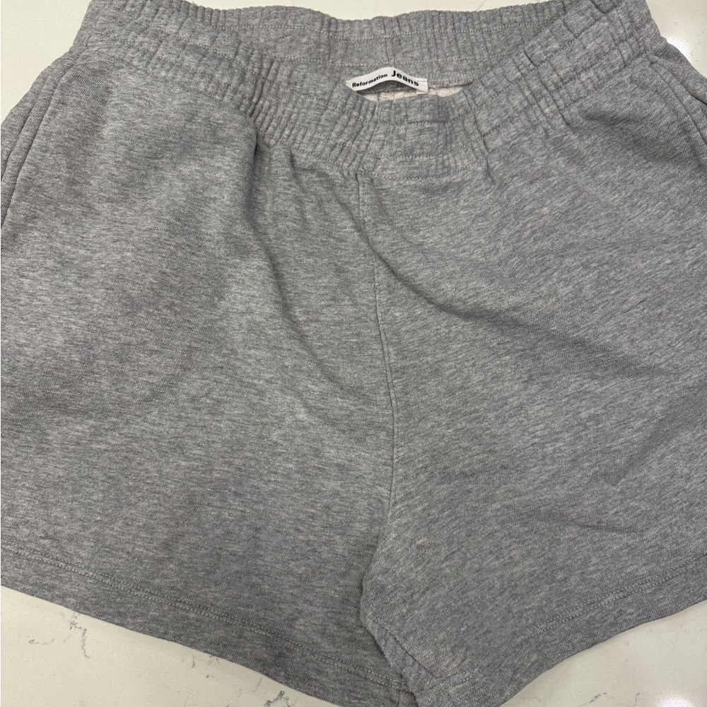 Reformation Brooks Classic Sweat Shorts - Gray